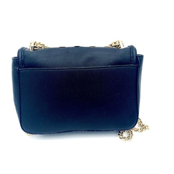 Victorias Secret Small Purse Black Gold Dot Stud Chain Crossbody Shoulder Purse - Picture 3 of 12